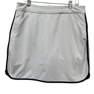 Peter Millar Large Women’s White Navy Blue Stripe Golf Skort/Skirt G2
